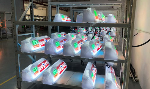 山东省潍坊市智能出租车LED全彩顶灯屏安装项目